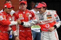 Felipe Massa, Kimi Räikkönen und Fernando Alonso