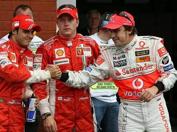 Felipe Massa, Kimi Räikkönen und Fernando Alonso Titel-Bild zur News: Felipe Massa, Kimi Räikkönen und Fernando Alonso