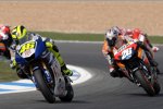 Valentino Rossi (Yamaha) und Daniel Pedrosa (Honda)