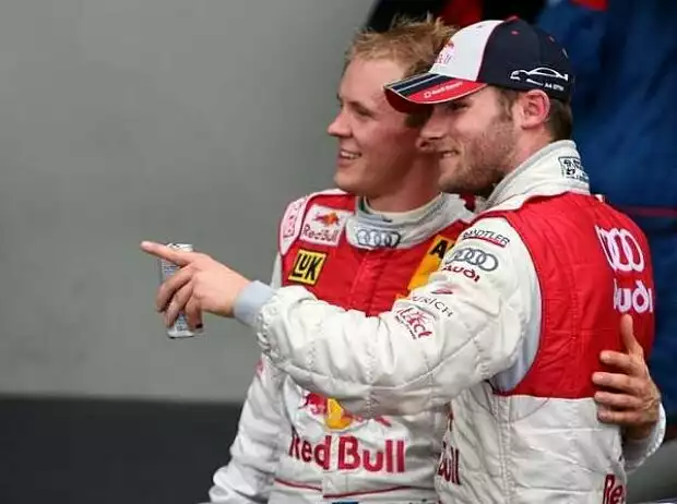 Martin Tomczyk und Mattias Ekström (hinten) Titel-Bild zur News: Martin Tomczyk und Mattias Ekström (hinten)