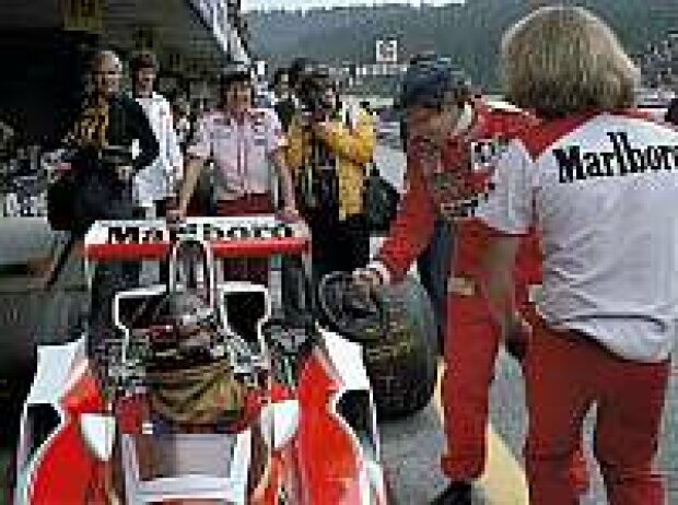 James Hunt und Niki Lauda