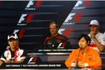 Oben: Rubens Barrichello (Honda F1 Team) und Ralf Schumacher (Toyota); unten: Takuma Sato (Super Aguri) und Sakon Yamamoto (Spyker) 