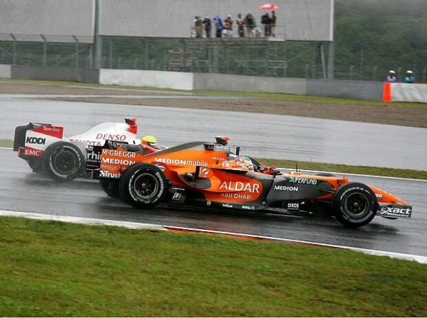 Titel-Bild zur News: Adrian Sutil neben Ralf Schumacher