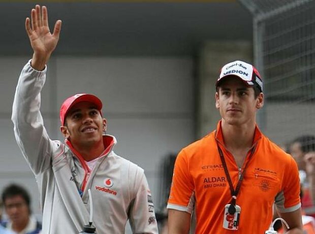 Titel-Bild zur News: Lewis Hamilton und Adrian Sutil