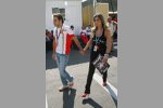 Felipe Massa (Ferrari) mir Frau Rafaela