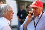 Bernie Ecclestone (Formel-1-Chef) und Niki Lauda