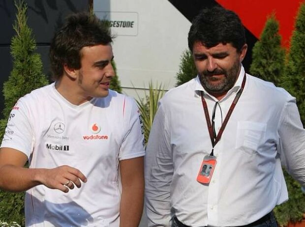 Fernando Alonso mit Manager Luis Garcia Abad Fernando Alonso mit Manager Luis Garcia Abad