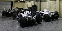 FIA-Garage im Parc Fermé