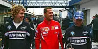 Sebastian Vettel, Michael Schumacher und Nick Heidfeld