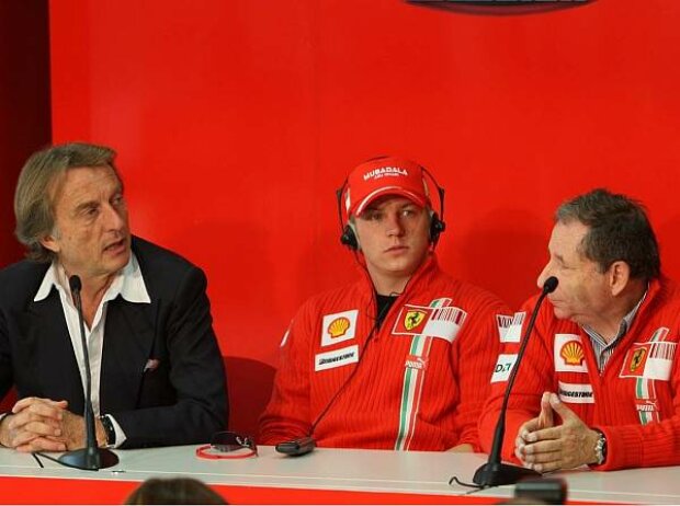 Titel-Bild zur News: Luca di Montezemolo, Kimi Räikkönen und Jean Todt