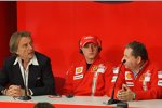 Luca di Montezemolo (Präsident), Kimi Räikkönen und Jean Todt (Teamchef) (Ferrari) 