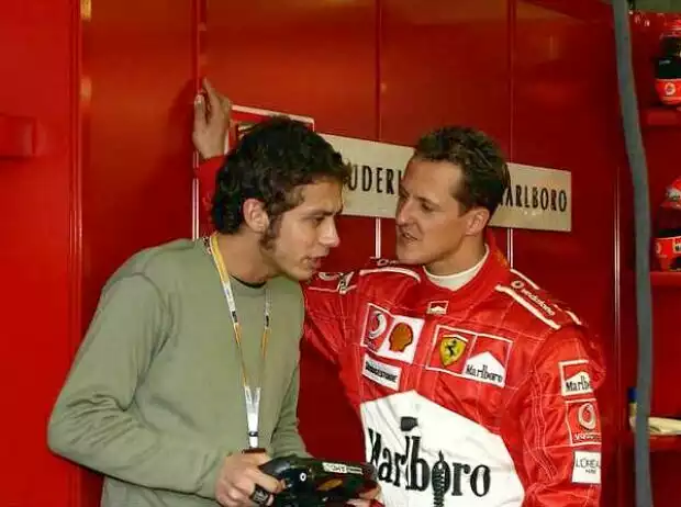 Valentino Rossi und Michael Schumacher Titel-Bild zur News: Valentino Rossi und Michael Schumacher