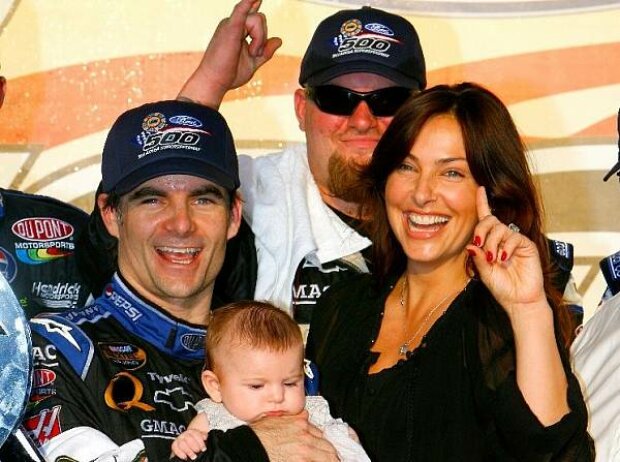 Jeff Gordon mit Frau und Tochter