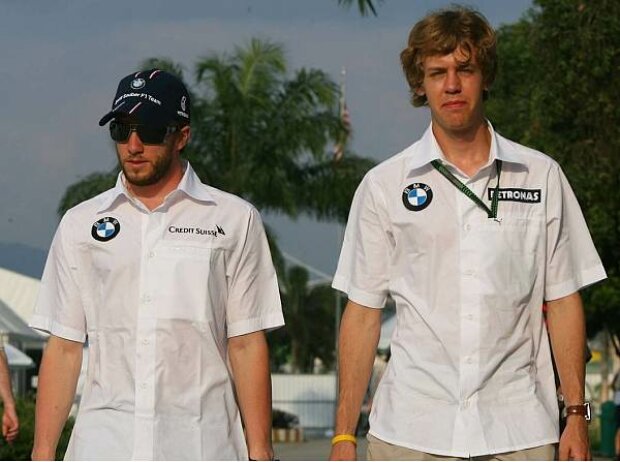 Titel-Bild zur News: Nick Heidfeld mit Sebastian Vettel