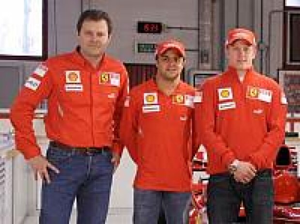 Titel-Bild zur News: Aldo Costa, Felipe Massa und Kimi Räikkönen