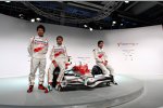 Kamui Kobayashi, Jarno Trulli und Timo Glock (Toyota) 