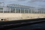 Entstehung der neuen Boxenmauer in Silverstone