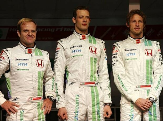 Titel-Bild zur News: Rubens Barrichello, Alexander Wurz und Jenson Button