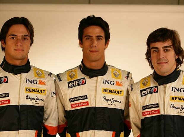 Titel-Bild zur News: Nelson Piquet Jr. Lucas di Grassi Fernando Alonso