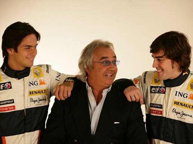 Titel-Bild zur News: Nelson Piquet Jr., Flavio Briatore und Fernando Alonso