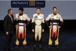 Lucas di Grassi, Ben Hanley und Romain Grosjean (Renault)  