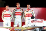 Giancarlo Fisichella, Adrian Sutil und Vitantonio Liuzzi (Force India) 