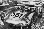 Briefmarke: Mille Miglia 1954 im Porsche 550 RS Spyder