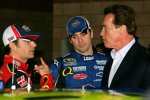 Jeff Gordon Jimmie Johnson mit Arnold Schwarzenegger