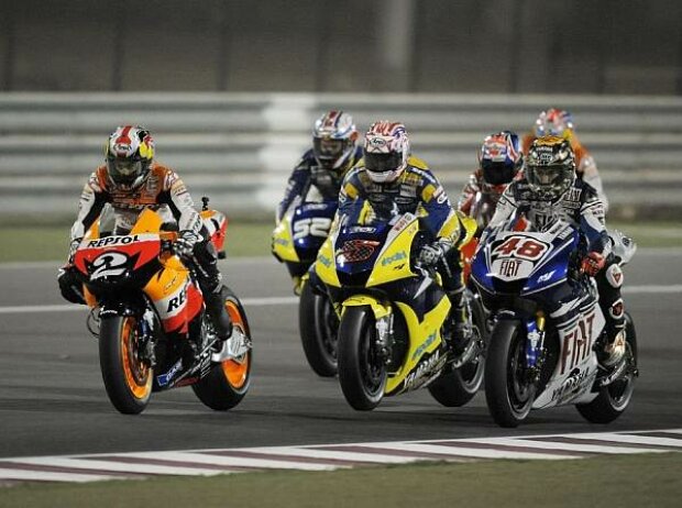 Daniel Pedrosa, Colin Edwards und Jorge Lorenzo Daniel Pedrosa, Colin Edwards und Jorge Lorenzo