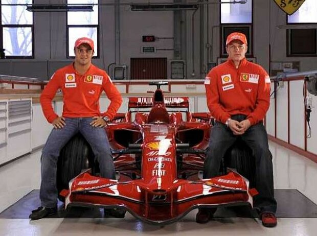 Titel-Bild zur News: Felipe Massa und Kimi Räikkönen