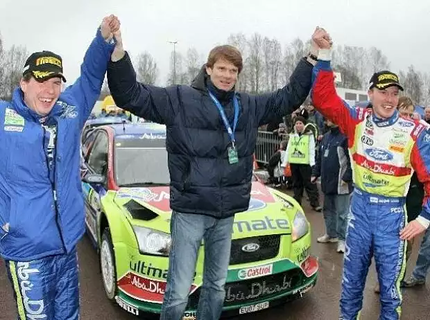 Titel-Bild zur News: Jarmo Lehtinen, Marcus Grönholm, Jari-Matti Latvala