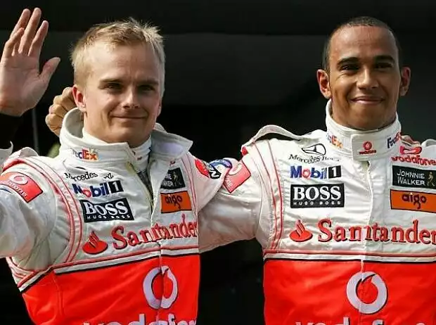 Heikki Kovalainen und Lewis Hamilton Titel-Bild zur News: Heikki Kovalainen und Lewis Hamilton