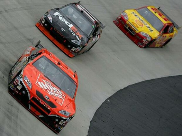 Tony Stewart Denny Hamlin Kevin Harvick