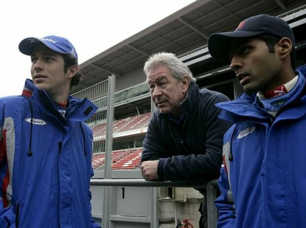 Bruno Senna, Paul Jackson und Karun Chandhok Bruno Senna, Paul Jackson und Karun Chandhok