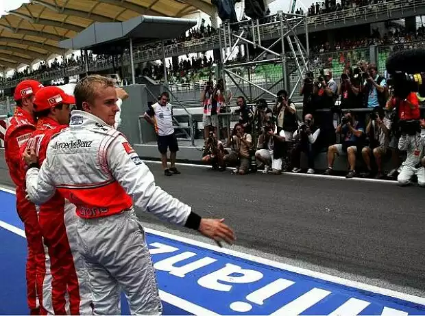 Heikki Kovalainen, Felipe Massa und Kimi Räikkönen Titel-Bild zur News: Heikki Kovalainen, Felipe Massa und Kimi Räikkönen