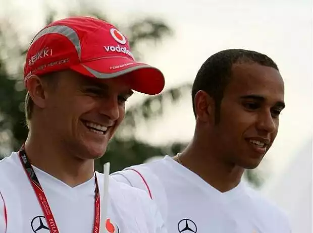 Heikki Kovalainen und Lewis Hamilton Titel-Bild zur News: Heikki Kovalainen und Lewis Hamilton