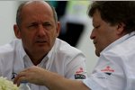 Ron Dennis (Teamchef) und Norbert Haug (Mercedes-Motorsportchef) (McLaren-Mercedes) 