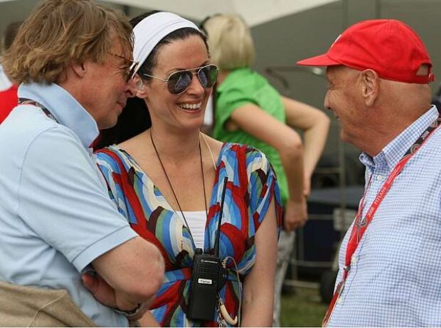 Burkhard Nuppeney, Tanja Bauer und Niki Lauda