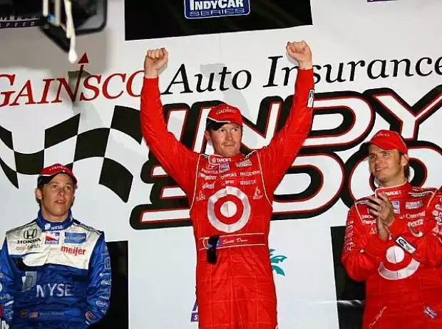 Marco Andretti Scott Dixon Dan Wheldon Titel-Bild zur News: Marco Andretti Scott Dixon Dan Wheldon