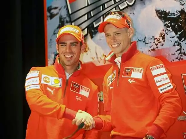 Marco Melandri und Casey Stoner Titel-Bild zur News: Marco Melandri und Casey Stoner