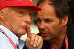 Niki Lauda und Gerhard Berger (Teamanteilseigner) (Toro Rosso) 
