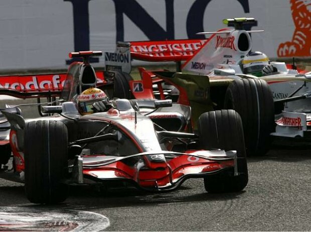 Titel-Bild zur News: Lewis Hamilton; Giancarlos Fisichella
