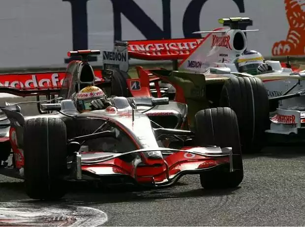 Lewis Hamilton; Giancarlos Fisichella Titel-Bild zur News: Lewis Hamilton; Giancarlos Fisichella