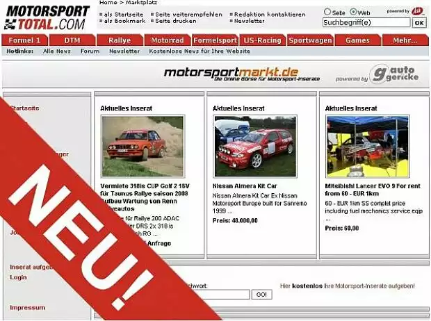 Motorsport-Marktplatz Titel-Bild zur News: Motorsport-Marktplatz