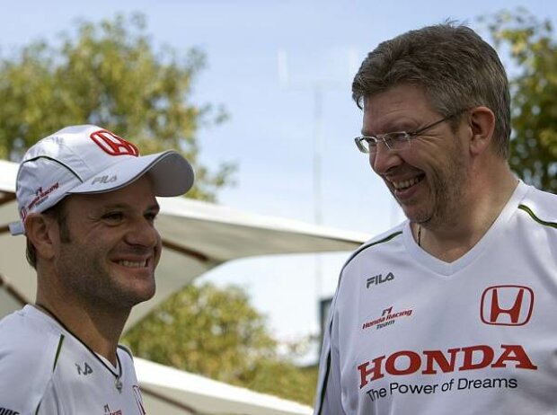 Titel-Bild zur News: Rubens Barrichello; Ross Brawn (Teamchef)