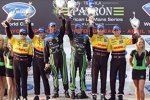 Timo Bernhard/Romain Dumas (Porsche), Scott Sharp/David Brabham (Acura), Patrick Long/Sascha Maassen (Porsche)
