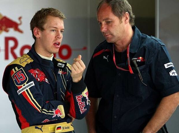 Titel-Bild zur News: Sebastian Vettel mit Gerhard Berger
