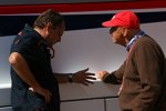 Gerhard Berger (Teamanteilseigner) (Toro Rosso) und Niki Lauda