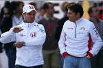 Rubens Barrichello (Honda F1 Team) und Giancarlo Fisichella (Force India) 