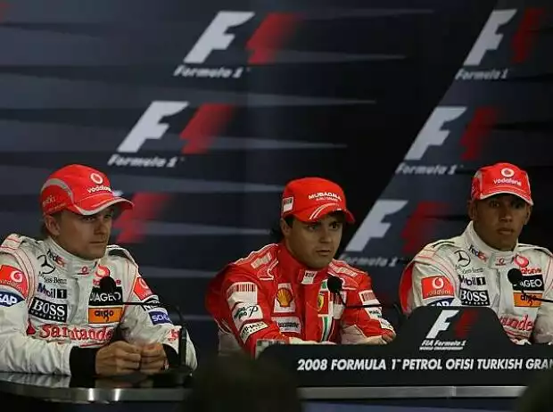 Heikki Kovalainen, Felipe Massa und Lewis Hamilton Titel-Bild zur News: Heikki Kovalainen, Felipe Massa und Lewis Hamilton
